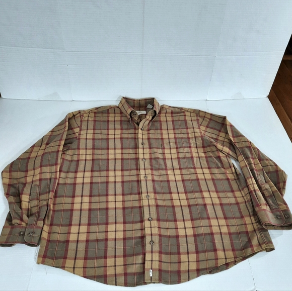 Viyella Cotton Wool Long Sleeve Plaid Shirt - Picture 3 of 5